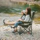 Крісло-шезлонг складане Naturehike CNK2550JJ023 Nightfall T05, сталь, хакі
