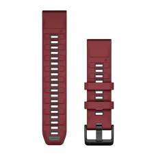 Ремінці для годинника Garmin QuickFit 22 силіконові марсала/графітові