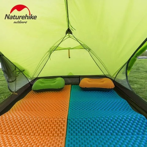 Килимок туристичний складаний одномісний IXPE Naturehike NH19QD008 з алюмінієвою плівкою, 185x56x1.8 см, жовтий для походів
