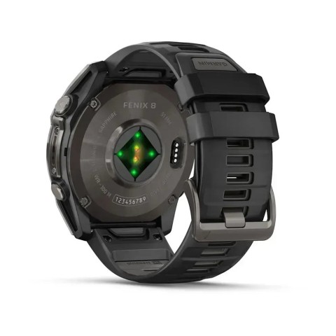 Смарт-часы Garmin fenix 8 AMOLED (51 мм) Sapphire карбоново-серый DLC черный/гравийно-серый