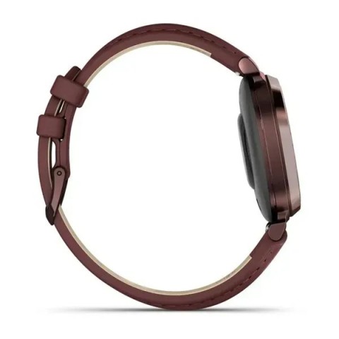 Смарт-часы Garmin Lily 2 Classic темно-бронзовые с шелковичным кожаным ремешком