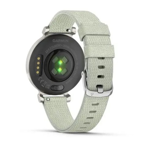 Смарт-часы Garmin Lily 2 Classic серебристые с шалфейно-серым нейлоновым ремешком