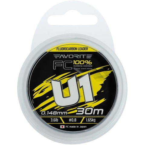 Флюорокарбон Favorite U1 FC 30m #0.8/0.148mm 3.6lb/1.65kg