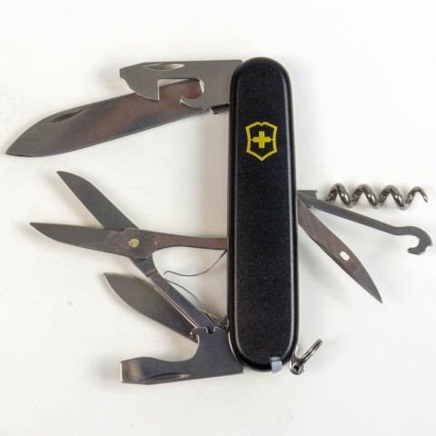 Ніж Victorinox Climber Mat 91мм,14функ,чорн мат,жовт.лого