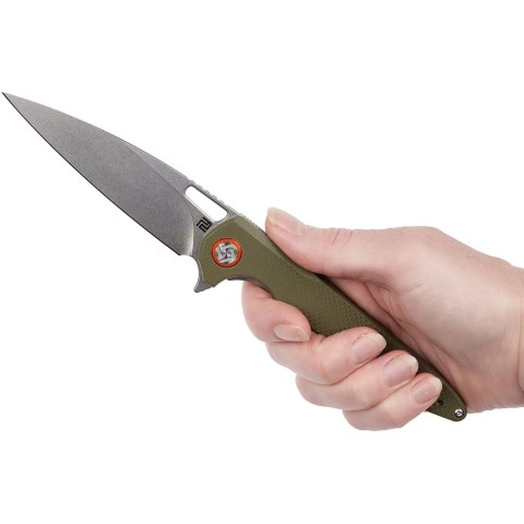Ніж Artisan Archaeo G-10, D2 green