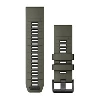 Ремешки для часов Garmin QuickFit 26 силиконовые оливково-серые/черные