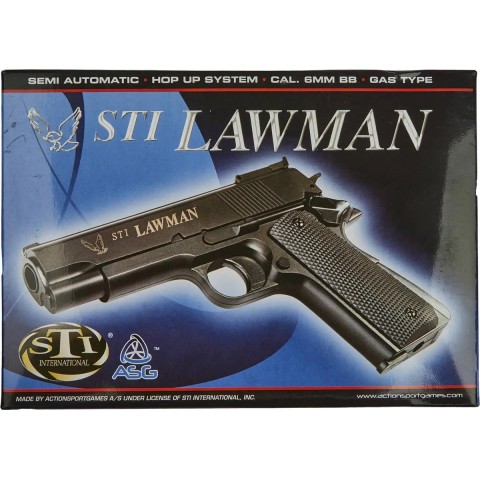 Пистолет страйкбольный ASG STI Lawman Gas 6 мм black