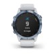 Смарт-часы Garmin fenix 6 Pro Solar Edition минерально-синие с белым ремешком