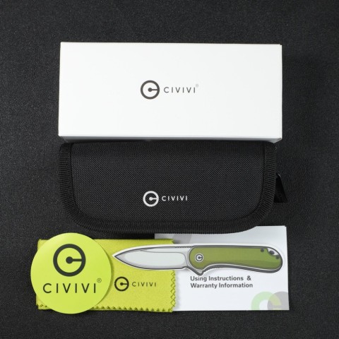 Ніж складаний туристичний Civivi Praxis, (9.5 см) 9Cr18MoV / Carbon Fiber & Resin