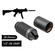 Пламегасник-радіатор AFTactical NF60, .38 (9мм), 1/2x28 UNEF, AKDAS SA-9 HP
