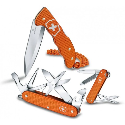 Складной нож Victorinox PIONEER X 93мм/3сл/9функ/рифл.оранж /кернер/ножн (Lim.Ed. 2021)