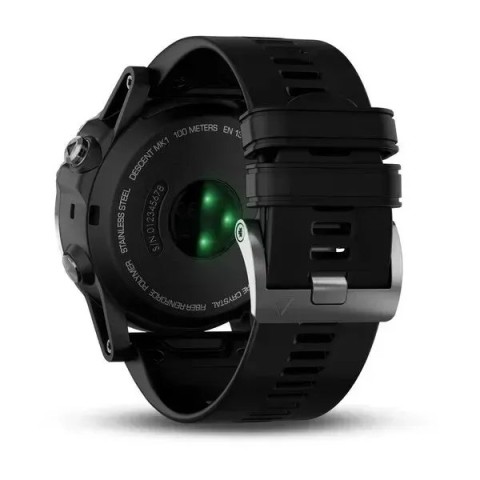 Смарт-часы Garmin Descent Mk1 серебристые с черным ремешком