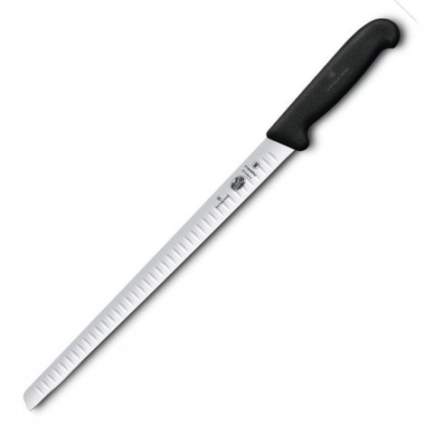 Кухонний ніж Victorinox Fibrox Salmon Flex лезо 30см ріфл. з чорн. ручкою