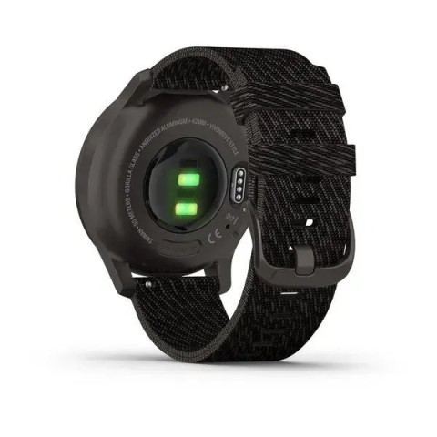 Смарт-годинник Garmin vivomove Style із графітовим корпусом та чорним ремінцем