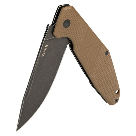 Ніж складаний туристичний Ruike D191-W, (9.2 см) 8Cr13Mov / G10 + steel 420 коричневий