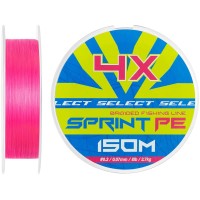 Шнур Select Sprint PE 4X Pink 150m #0.3/0.07mm 8lb/3.7kg