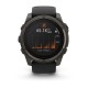 Смарт-годинник Garmin fenix 8 (51 мм) Sapphire Solar карбоново-сірий DLC титан чорний/гравійно-сірий