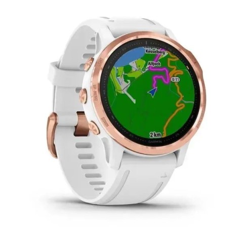 Смарт-часы Garmin fenix 6S Pro розово-золотистые с белым ремешком