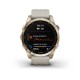 Смарт-годинник Garmin fenix 7S Sapphire Solar кремово-золотистий титановий зі світло-пісочним ремінцем