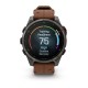 Смарт-годинник Garmin fenix 8 Pro AMOLED (47 мм) Sapphire карбоново-сірий DLC титан з каштановим шкіряним ремінцем