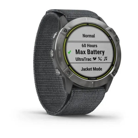 Смарт-часы Garmin Enduro стальные с серым нейлоновым ремешком UltraFit