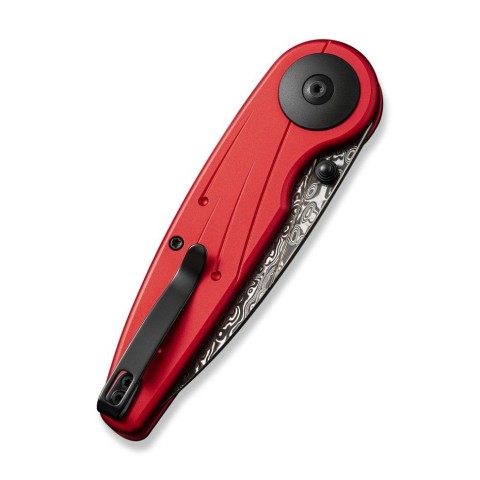Ніж складаний туристичний Civivi Starflare, (8.4 см) Damascus / Aluminum червоний