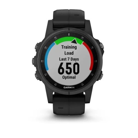 Смарт-годинник Garmin fenix 5S Plus Sapphire чорний з чорним ремінцем