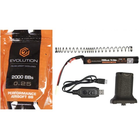 Страйкбольна гвинтівка Evolution Recon 14.5” 6 мм Carbontech™ (Стартовий комплект) blk