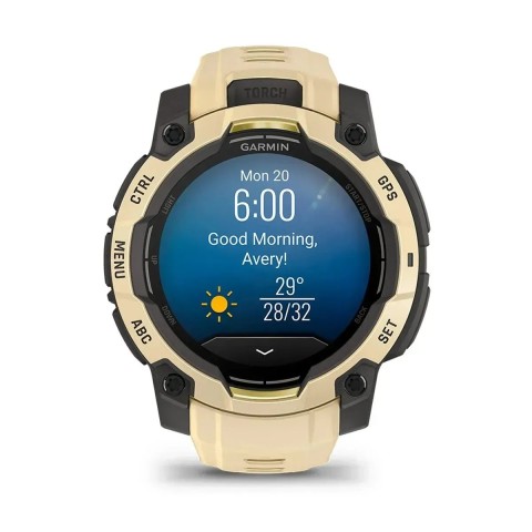 Смарт-годинник Garmin Instinct 3 (45 мм) AMOLED цитриновий