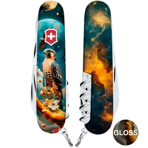 Ніж Victorinox Climber Ukraine 91мм,14функ ,Сокіл-захисник