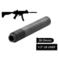 Глушник AFTactical S44N60, 6 сепараторів, .38 (9мм), 1/2x28 UNEF, AKDAS SA-9 HP