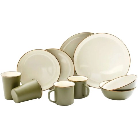 Набор чашек Barebones Enamel 2-Tone Mug Set 2 чашки Olive Drab