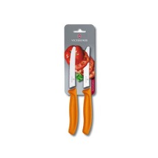 Кухонний ніж Victorinox SwissClassic Tomato&Sausage лезо 11см хвил. з помар. ручкою 2шт (блістер)