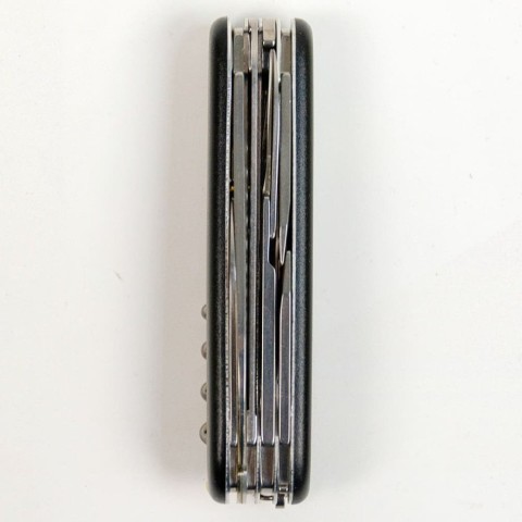 Ніж Victorinox Huntsman Mat 91мм,15функ,чорн.мат,жовт.лого