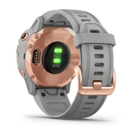 Смарт-годинник Garmin fenix 6S Pro Sapphire рожево-золотистий з сірим ремінцем