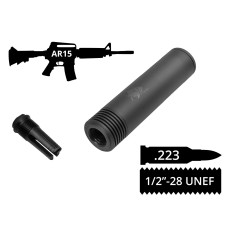 2в1 пламегасник+глушник AFTactical S44AFC24 Compact, .223 (5.56мм), 1/2x28 UNEF, AR15