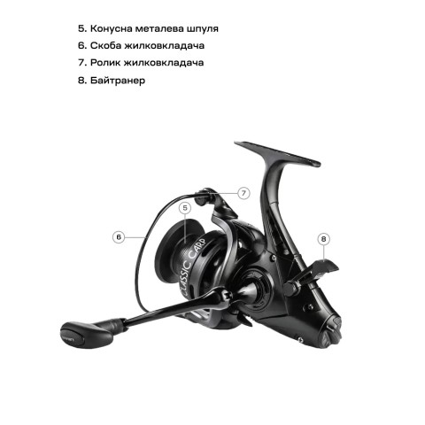 Катушка Brain Classic Carp Baitrunner 6000 4+1BB