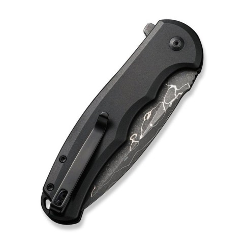 Ніж складаний туристичний Civivi Praxis,  (9.5 см) Damascus / Aluminum чорний
