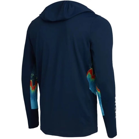 Реглан Pelagic Exo-Tech Hooded Fishing Shirt L Navy