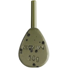 Грузило Brain In-Line Flat Lead 30g 2шт/уп Green