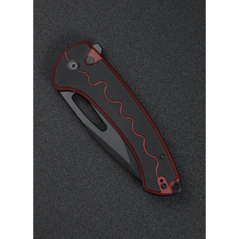 Ніж складаний туристичний Sencut Squiggy, (9.9 см) 9Cr18MoV / G10 червоно-чорний