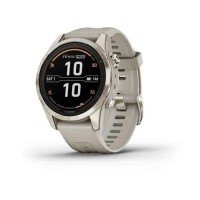 Смарт-годинник Garmin fenix 7S Pro Sapphire Solar Edition ніжно-золотистий зі світло-пісочним ремінцем