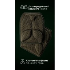 Жіночий анатомічний демпфер для плитоноски “М4” M-XL (2 шт | Олива) ТМ Балістика