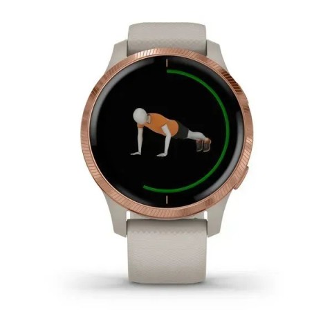 Смарт-годинник Garmin Venu світло-пісочний з рожево-золотистим безелем