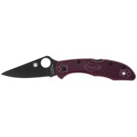 Ніж Spyderco Delica 4 Lightweight Black Blade Micro-Melt PD1, FRN burgundy