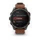 Смарт-годинник Garmin fenix 8 Pro AMOLED (47 мм) Sapphire карбоново-сірий DLC титан з каштановим шкіряним ремінцем