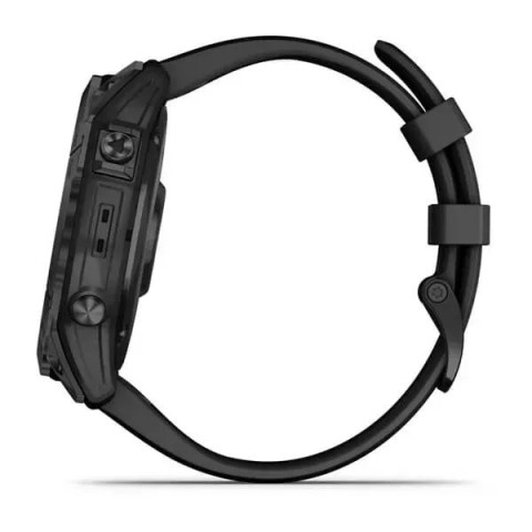 Смарт-годинник Garmin fenix 7X Sapphire Solar чорний титановий DLC з чорним ремінцем