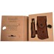 Ніж Old Bear Gift Box - Classic M, sheath in leather, walnut