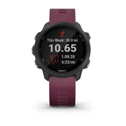 Смарт-часы Garmin Forerunner 245 с вишневым ремешком