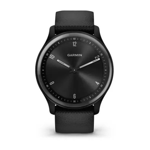 Смарт-годинник Garmin vivomove Sport чорний із силіконовим ремінцем і графітовими вставками